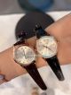 Omega Replica Ladies Watch Silver Dial Yellow Gold Bezel Brown Leather Strap 32mm (4)_th.jpg